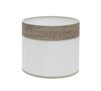 Lámpara de mesa cloe blanco/madera gris e14 (Ø17 x 17 x 14 cm)