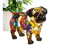 Lámpara de mesa con forma de perro de resina para mesita de noche, iluminación caprichosa para decoración de dormitorio e iluminación de habitación de niños, adolescentes, universidad, estudiantes