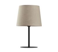 Lámpara De Mesa Con Pantalla De Tela 41,5 Cm Moderna Negra Natural E27