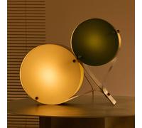 Lámpara de mesa Coppia de Gubi, marfil/verde oliva, altura 42 cm True