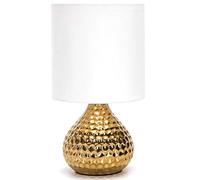 Lámpara de mesa de cerámica E14 sin fuente de luz, ideal para decoración y ambientación en hogares o oficinas.