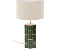 Lámpara de mesa de cerámica verde ruda