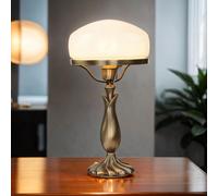 Lámpara De Mesa De Estilo Jugendstil Con Base De Latón Lámpara De Hongo