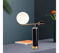 Lámpara de mesa de mármol minimalista nórdico personalidad creativa sala de estar modelo habitación decoración de diseñador postmoderna lámpara de mesa 50 x 64 cm iluminada vida (color: negro), color: