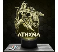 Lámpara de mesa de noche Atenea Mitología Dios decoración griega antigua Olimpo. Idea regalo hombre mujer objeto Atenea Mitología Dios decoración de Cuarto. Regalo Navidad
