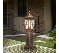 Lámpara de Mesa de Vidrio para Exteriores Continental, Lámpara de Porche, de Aluminio, para Patio, Jardín, Cerca, Puerta de Villa, Pilar, Luz de Estigma, Creativa, Moderna, Industrial, E27, Decoración