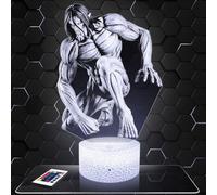 Lámpara de mesa Eren Transformado en Titán, idea de regalo para adolescentes accesorio Eren Transformado en Titán Manga Dibujos animados Habitación de adolescente decoración de habitación de chico