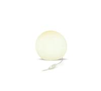 Lámpara De Mesa Esférica Blanca Ø 20 Cm Cable Enchufe Con E27 LED 2700 K Lámpara