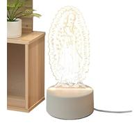 Lámpara de mesa estética - Lámpara LED de mesa | Luz alimentada por USB - Función de iluminación de brillo cálido, usos devocionales nocturnos inspirados en el hogar