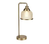 Lámpara De Mesa Estilo Jugendstil 45 Cm En Latón Antiguo Claro E27 Vidrio Metal