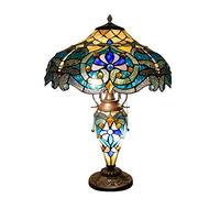 Lámpara De Mesa Estilo Tiffany Con Luz Nocturna, Lámpara De Escritorio LED De Vitrales Vintage, Lámpara De Noche Antigua Para Dormitorio, Sala De Estar, Oficina, Iluminación De Lectura,B