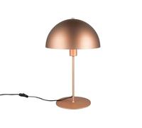 Lámpara de mesa grande de 45 cm de altura, de metal, color café en forma de seta