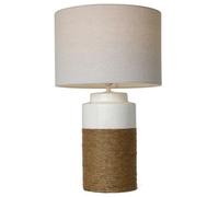 Lámpara de Mesa Home ESPRIT Blanco Lino Cerámica 38 X 38 X 61,5 cm - Marca: Home ESPRIT - EAN: 8424002176938