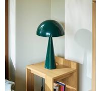 Lámpara de mesa HÜBSCH Mush, verde oscuro, metal, altura 50 cm