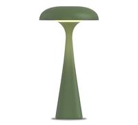 Lámpara de mesa inalámbrica de hongo verde, lámpara de noche portátil recargable táctil, 3 colores, protección ocular de atenuación continua, decoración vintage del hogar, lámpara de mesita de noche