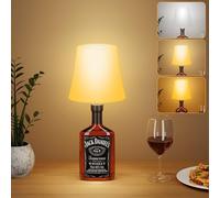 Lámpara de Mesa Inalámbrica, Lámpara de Botella Recargable, Lámpara de Noche Brillo Ajustable 3 Temperaturas Color+RGB, Botón Táctil IP54 Impermeable para Restaurante,Cafetería(Sin incluir Botellas)