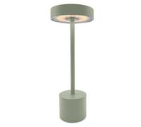 Lámpara de mesa inalámbrica táctil de aluminio verde oliva mate LED ROBY OLIVE H30cm