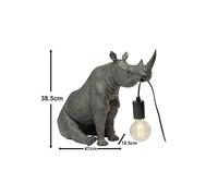 Lámpara de mesa KARE Sitting Rhino, gris, 39 cm de altura, E27