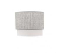 Lámpara de mesa kenya e14 gris/blanco (Ø18 x 16 x 15 cm)