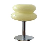 Lámpara de Mesa, Lámpara de Escritorio USB Luz Suave Forma de Tarta de Huevo Energía Eficiente Lindo para Dormitorio para Niñas (Beige)