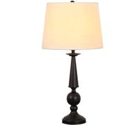 Lámpara de mesa lámpara de noche lámpara de mesa de hierro forjado sombra de tela de la tela de la luz del escritorio lámpara de escritorio moderna lámpara de noche (color: interruptores de control