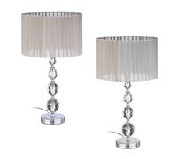 Lámpara de mesa Lámpara de noche Lámpara de tela Lámpara decorativa Juego de 2