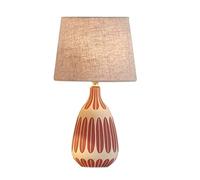 Lámpara De Mesa Lámparas De Mesa Para Sala De Estar Lámpara De Mesita De Noche Estilo Nórdico Cerámica E27 Lámpara Decorativa Para Dormitorio Pantalla De Tela Lámpara De Escritorio Para Mesita De Noc