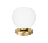 Lámpara de Mesa Latón Cristal H: 18,5 CM Ø 15CM Pequeño E27 en Bronce Blanco