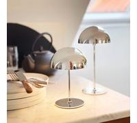 Lámpara de mesa LED Along de Dyberg Larsen, cromada, juego de 2 unidades