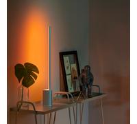 Lámpara de mesa led con control de la intensidad de la luz signe hue philips hue con estructura blanca pantalla blanca de aluminio color cambiante luz neutra 4000k