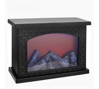 Lámpara de mesa LED con efecto de llama para decoración de oficina en casa, lámpara de chimenea de tamaño pequeño con USB o operación de batería