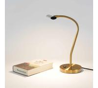 Lámpara De Mesa LED Flexible Con Dimmer Táctil En Latón Para Piano Y Escritorio