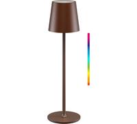 Lámpara de mesa led inalámbrica, tamaño m, 38 cm, rgbw, color cobre