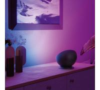 Lámpara de mesa LED inteligente Hama, negra, WLAN, RGBW, atenuable