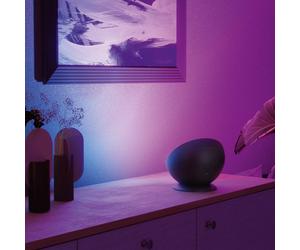 Lámpara de mesa LED inteligente Hama, negra, WLAN, RGBW, atenuable