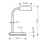 Lámpara de mesa LED MAULabby, blanca, altura 30 cm True