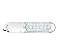 Lámpara de mesa LED MAULatlantic, blanca, altura 38 cm, base con pinza