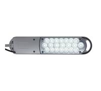 Lámpara de mesa LED MAULatlantic, plateada, altura 38 cm, base con pinza