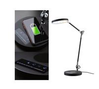 lámpara de mesa LED Paulmann Numis con función de carga, color negro