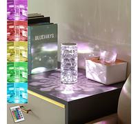 Lámpara de mesa LED recargable Lindby Louane, 18,5 cm, USB, RGBW