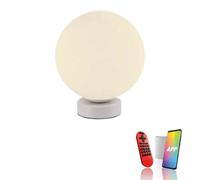 Lámpara de Mesa LED Regulable Control Remoto Cambio Color Cristal Bola H: 20cm