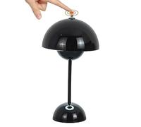 Lámpara de mesa LED regulable, luz de escritorio inalámbrica de color rojo oscuro con control táctil, 3 modos de brillo, iluminación decorativa retro para dormitorio, bares, restaurantes