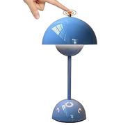 Lámpara de mesa LED regulable, luz de escritorio inalámbrica de color rojo oscuro con control táctil, 3 modos de brillo, iluminación decorativa retro para dormitorio, bares, restaurantes