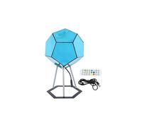 Lámpara de mesa LED RGBW con diseño de dodecaedro para videojuegos, 7 colores, luz nocturna 3D con soporte