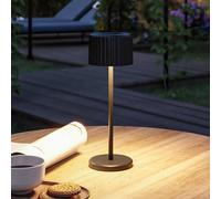 lámpara de mesa LED solar Else de Paulmann, negra, IP44 atenuable