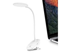 Lámpara de mesa LED USB - Luz de abrazadera de noche de 40 x 9 cm, batería recargable de 1200 mAh, tres modos de iluminación, lámpara de escritorio ABS | Brillo regulable para dormitorio, apartamento