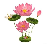 Lámpara de mesa Lotus Luz nocturna para participar en diversión DIY con materiales ecológicos (rosa)