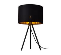 lux.pro Lámpara de Mesa Metz Trípode 51 x ø 30 cm Lámpara de noche de diseño con 3 Patas Negro