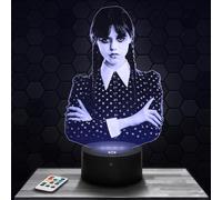 Lámpara de mesa Miércoles Addams, decoración de la serie. Idea de regalo para hombre o mujer, objeto Miércoles Addams, lámpara de noche para adultos,decoración de Cuarto.Regalo Navidad TOP