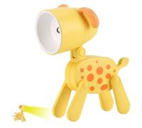 Lámpara de mesa mini cachorro, linda lámpara de noche pequeña con forma de animal para dormitorio, Pequeña luz de escritorio portátil para lectura nocturna, estudio, soporte plegable para teléfono par